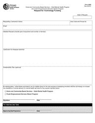 Document preview: Form 8202 Request for Technology Funding - Adult Mental Health Program and Youth Empowerment Services Waiver Program - Texas