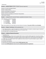 Form 3204 End Stage Renal Disease Facility License Application - Texas, Page 3