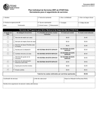 Document preview: Formulario 2604-S Plan Individual De Servicios (Isp) De Star Kids: Herramienta Para El Seguimiento De Servicios - Texas (Spanish)