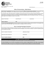 Document preview: Form 5402 Office of Communications - Media Release - Texas