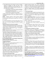 Instructions for Arizona Form 120A, ADOR10949 Arizona Corporation Income Tax Return (Short Form) - Arizona, Page 4