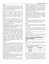 Instructions for Arizona Form 309-SBI, ADOR11406 Credit for Taxes Paid to Another State or Country - Arizona, Page 4