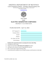 Form 82050 Electric Generation Companies Property Tax Form - Arizona