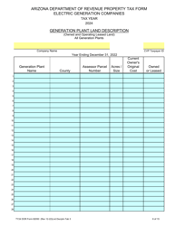 Form 82050 Electric Generation Companies Property Tax Form - Arizona, Page 6