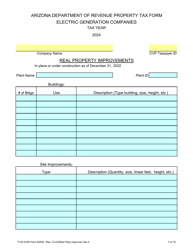 Form 82050 Electric Generation Companies Property Tax Form - Arizona, Page 7
