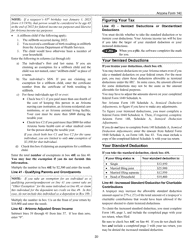 Instructions for Arizona Form 140, ADOR10413 Resident Personal Income Tax Form - Arizona, Page 20