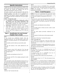 Instructions for Arizona Form 351, ADOR11222, Arizona Form 351-P, ADOR11248 - Arizona, Page 2