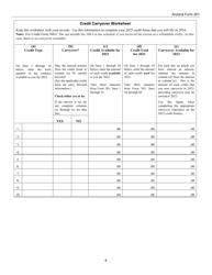 Instructions for Arizona Form 301, ADOR10127 Nonrefundable Individual Tax Credits and Recapture - Arizona, Page 6