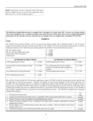 Instructions for Arizona Form 309, ADOR10136 Credit for Taxes Paid to Another State or Country - Arizona, Page 5