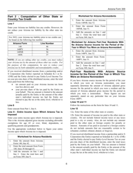 Instructions for Arizona Form 309, ADOR10136 Credit for Taxes Paid to Another State or Country - Arizona, Page 6