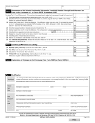 Arizona Form 165PA-X (ADOR11318) Amendment to Arizona Form 165pa - Arizona, Page 2