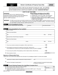 Document preview: Arizona Form 201 (ADOR10417) Renter&#039;s Certificate of Property Taxes Paid - Arizona
