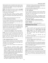 Instructions for Arizona Form 140PY, ADOR10149 Part-Year Resident Personal Income Tax Return - Arizona, Page 14