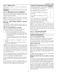 Instructions for Arizona Form 140EZ, ADOR10534 Resident Personal Income Tax (Ez Form) - Arizona, Page 6