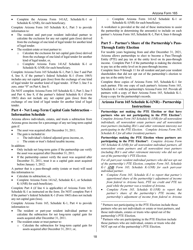 Instructions for Arizona Form 165, ADOR10343 Arizona Partnership Income Tax Return - Arizona, Page 18