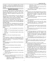 Instructions for Arizona Form 165, ADOR10343 Arizona Partnership Income Tax Return - Arizona, Page 7