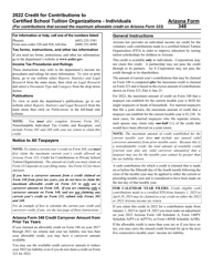 Instructions for Arizona Form 348, ADOR11178 Credit for Contributions to Certified School Tuition Organization - Individuals - Arizona