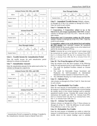 Instructions for Arizona Form 120/PTE-W, ADOR10551 Estimated Tax Worksheet for Corporations &amp; Pass-Through Entities - Arizona, Page 7