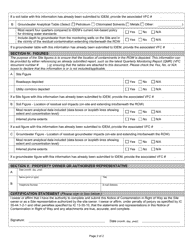 State Form 57234 Notice of Contamination in Right of Way - Indiana, Page 2