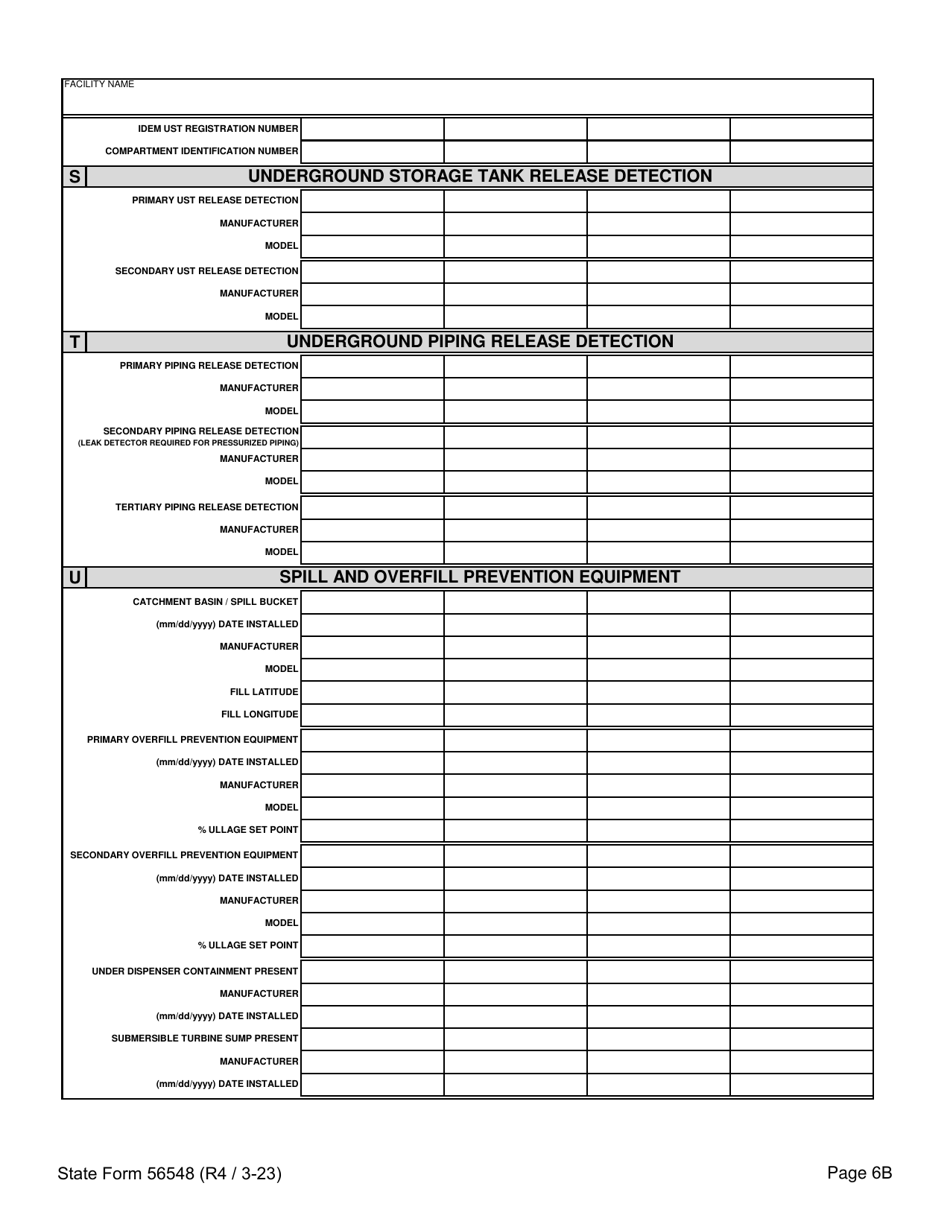State Form 56548 Initial Registration for Underground Storage Tank Systems - Indiana, Page 8
