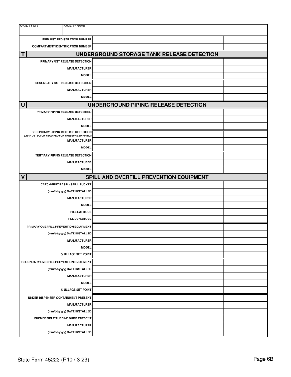 State Form 45223 Notification for Underground Storage Tank Systems - Indiana, Page 8