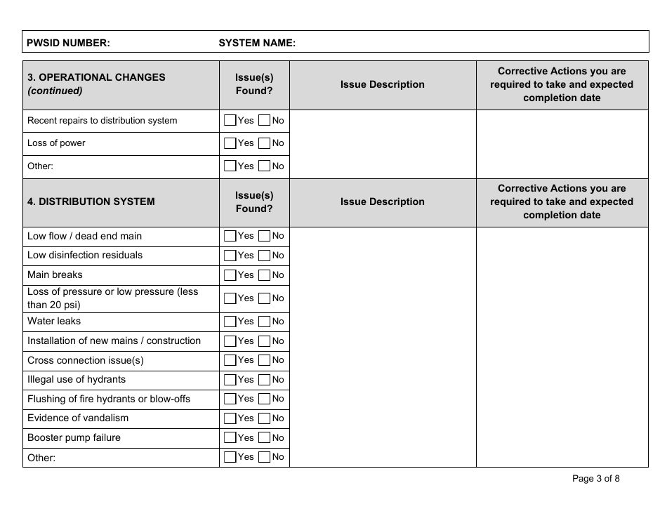 State Form 55981 Level 2 Assessment - Ntnc or Community Public Water System - Indiana, Page 3