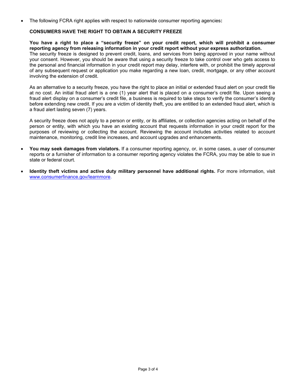 State Form 51334 Applicant Disclosure and Release for Consumer and Investigative Consumer Reports - Indiana, Page 3