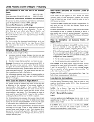 Instructions for Form ADOR11282 Arizona Claim of Right - Fiduciary - Arizona