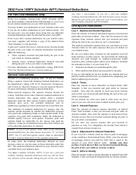 Document preview: Instructions for Arizona Form 140PY, ADOR10175 Schedule A(PY) Itemized Deductions for Part-Year Residents - Arizona