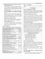 Instructions for Arizona Form 120, ADOR10336 Arizona Corporation Income Tax Return - Arizona, Page 11