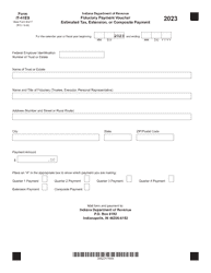Form IT-41ES (State Form 50217) Fiduciary Payment Voucher - Estimated Tax, Extension, or Composite Payment - Indiana