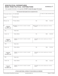 Form C/OH Candidate/Officeholder Campaign Finance Report - Texas, Page 14