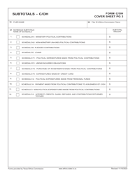 Form C/OH Candidate/Officeholder Campaign Finance Report - Texas, Page 3