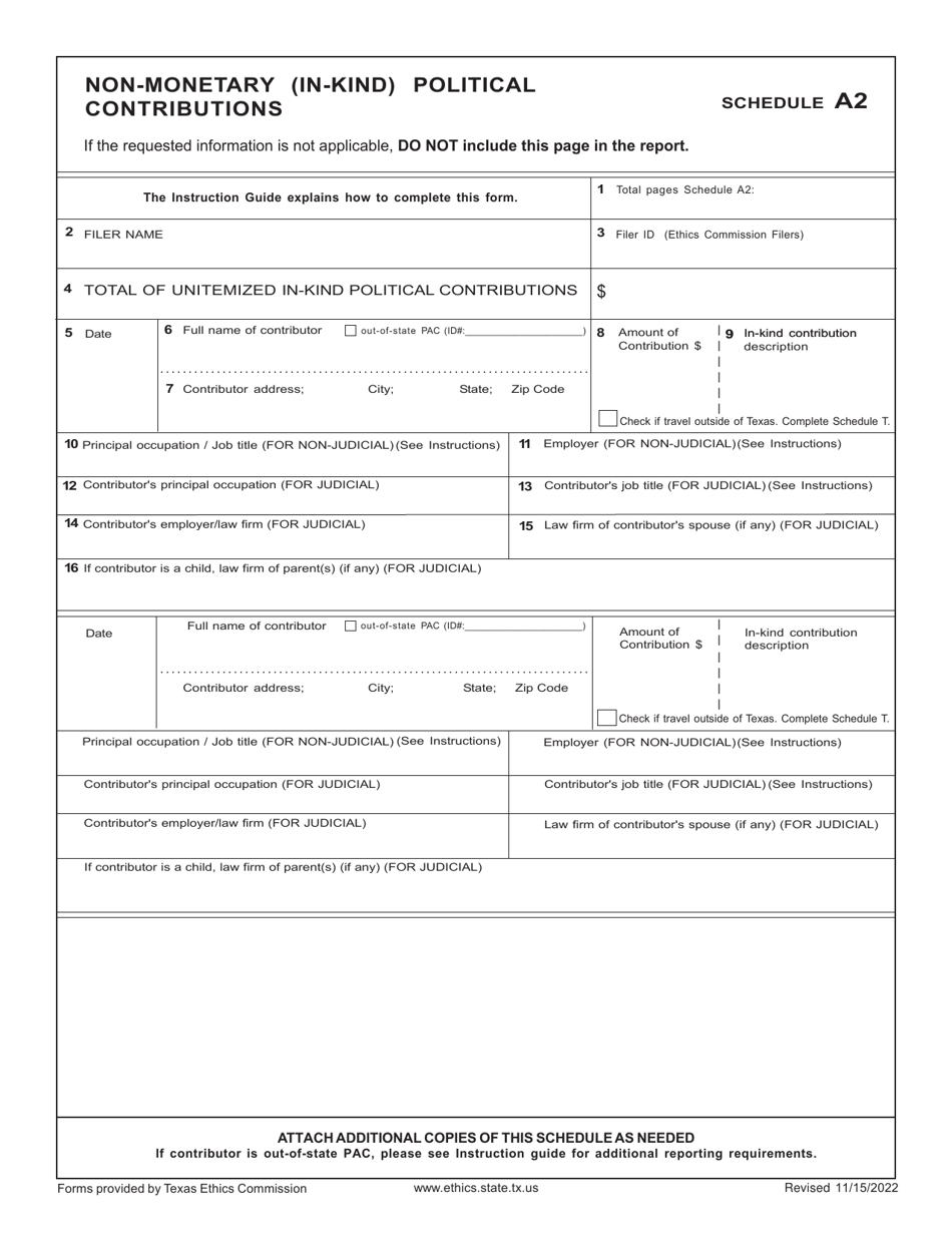 Form C / OH Candidate / Officeholder Campaign Finance Report - Texas, Page 5