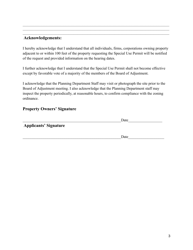 Special Use Permit Application - Stanly County, North Carolina, Page 3
