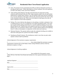 Residential Short Term Rental Application - Stanly County, North Carolina, Page 3