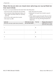 Form MC217 Medi-Cal Renewal Form - California (Hmong), Page 10