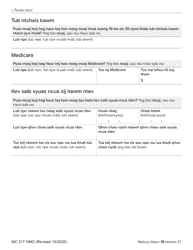 Form MC217 Medi-Cal Renewal Form - California (Hmong), Page 19