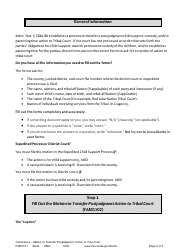 Form FAM1101 Instructions - Motion to Transfer Postjudgment Action to Tribal Court - Minnesota, Page 2