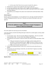 Form FAM1101 Instructions - Motion to Transfer Postjudgment Action to Tribal Court - Minnesota, Page 4