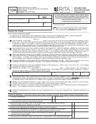 Document preview: Form 10A Application for Municipal Income Tax Refund - Ohio
