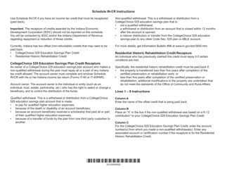 Form IT-40 (IT-40PNR; State Form 56680) Schedule IN-CR Credit Recapture - Indiana, Page 2