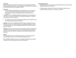 Form IT-40 (IT-40PNR; State Form 56680) Schedule IN-CR Credit Recapture - Indiana, Page 3