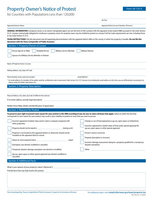 Form 50-132-A  Printable Pdf