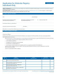 Document preview: Form AP-218 Application for Arbitrator Registry - Individuals Only - Texas