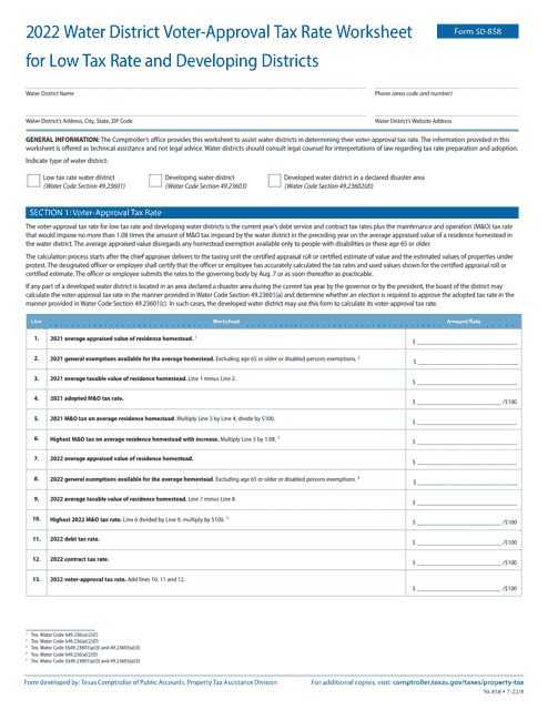 Form 50-858 2022 Printable Pdf