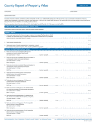 Form 50-105 County Report of Property Value - Texas