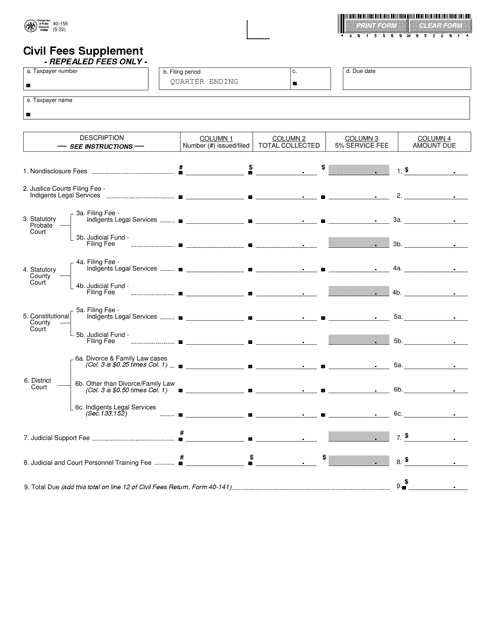 Form 40-155  Printable Pdf