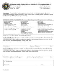 Application for Individuals Seeking Post Credit Hours for Online, out of State, and Other Courses - Montana, Page 3