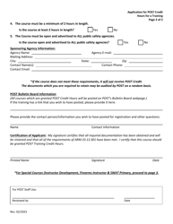 Application for Post Credit Hours for a Training - Montana, Page 2